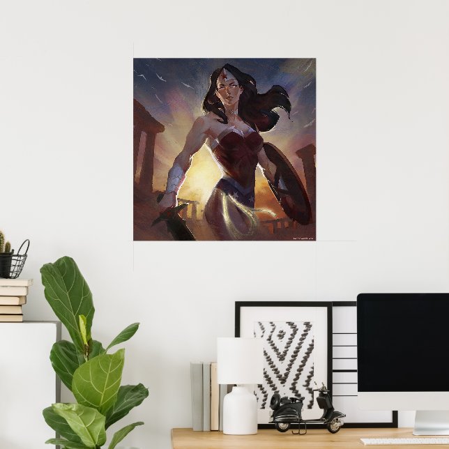 Infinite Crisis Wonder Woman Illustration Poster (Home Office)