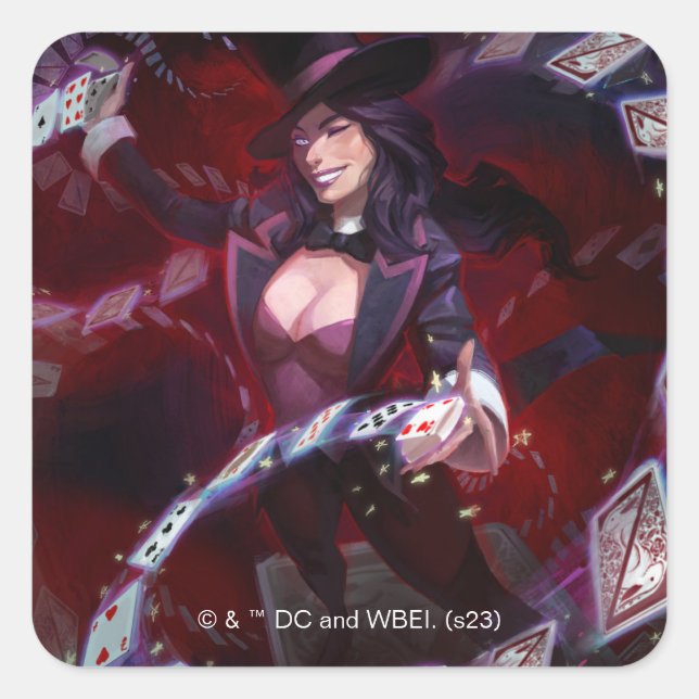 Infinite Crisis Zatanna Illustration Square Sticker (Front)