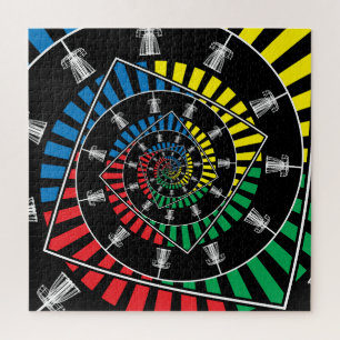 Infinite Disc Golf Baskets Jigsaw Puzzle