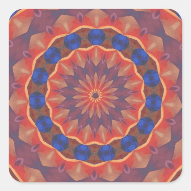 Infinite Diversities Mandala Square Sticker (Front)