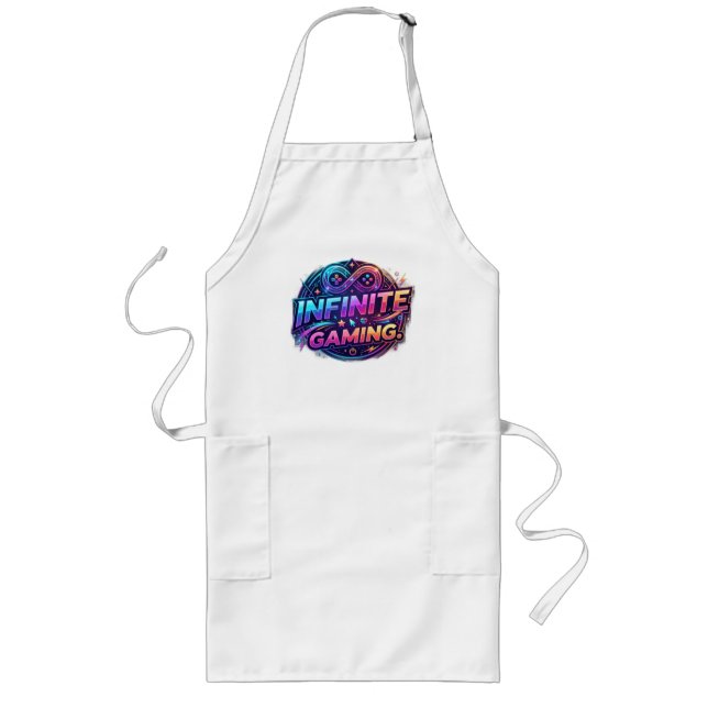 Infinite Gaming – Endless Adventure T-Shirt Design Long Apron (Front)