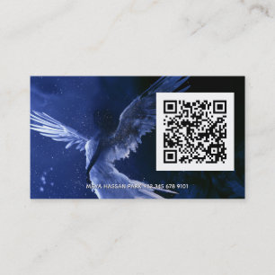 Infinite Grace   Winged Angel QR Code Business Card