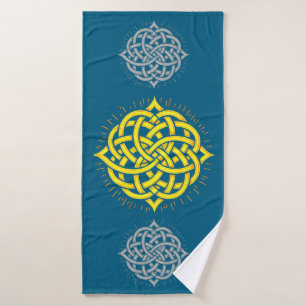 Infinite Harmony: Sacred Mandala Celtic Symbol Art Bath Towel Set
