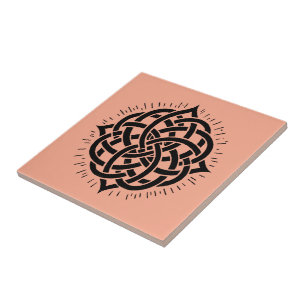 Infinite Harmony: Sacred Mandala Celtic Symbol Art Ceramic Tile