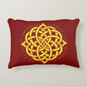 Infinite Harmony: Sacred Mandala Celtic Symbol Art Decorative Cushion