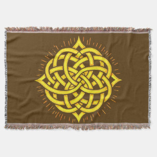 Infinite Harmony: Sacred Mandala Celtic Symbol Art Throw Blanket