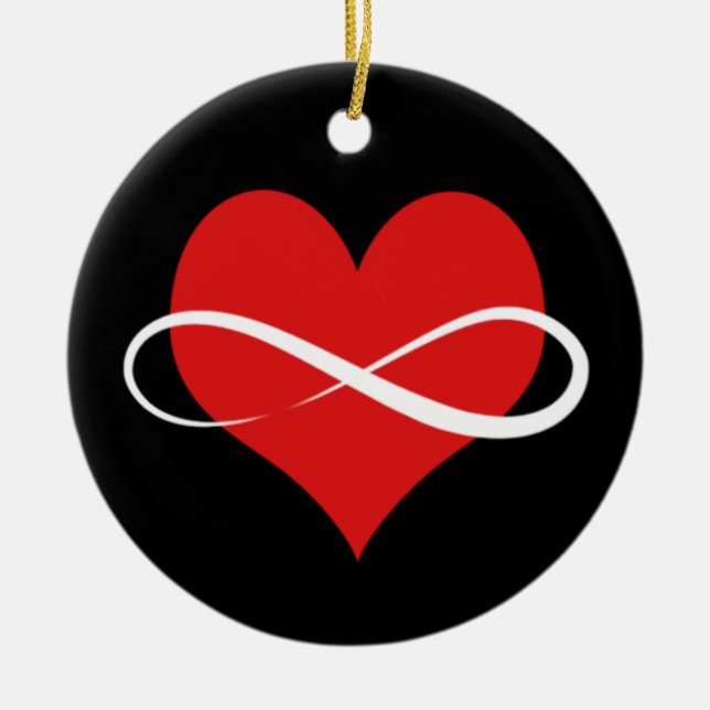 Infinite Heart Ceramic Ornament (Front)