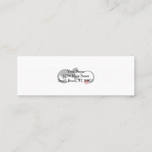 Infinite hearth cat silhouette - Choose back colou Mini Business Card