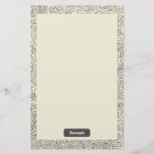 Infinite ink lines motif stationery