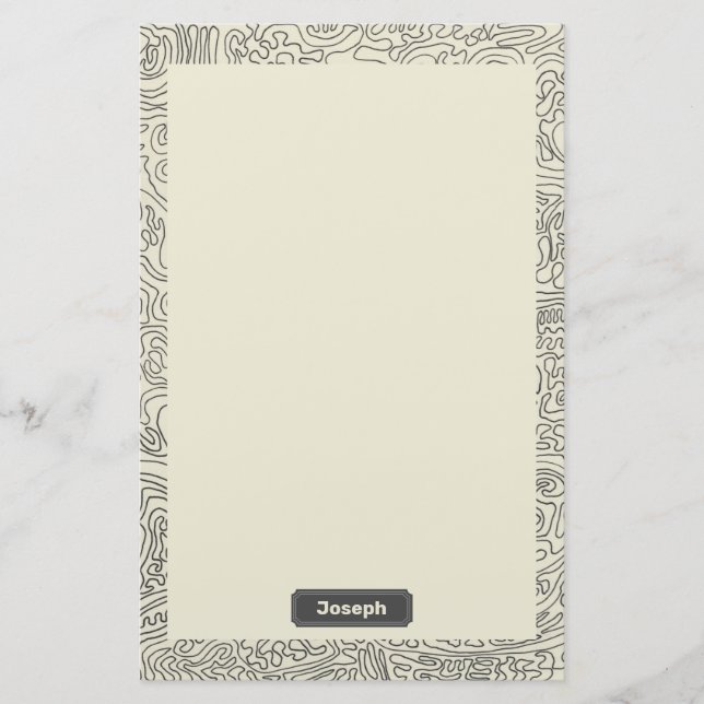 Infinite ink lines motif stationery (Front)