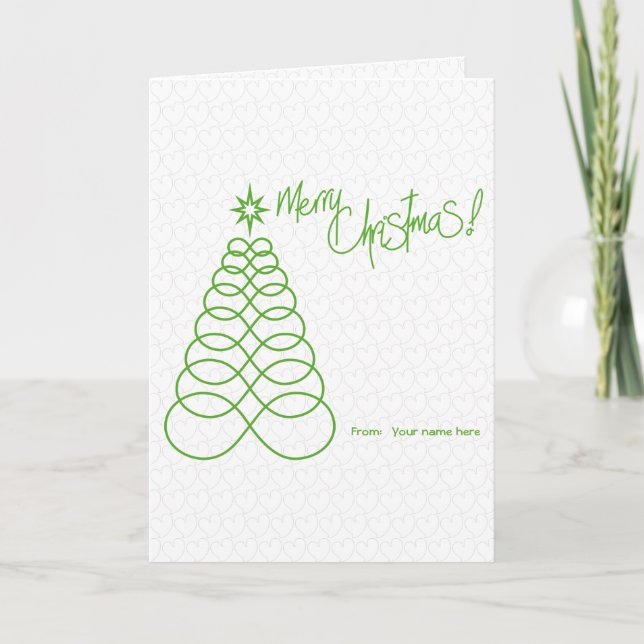 Infinite Love Christmas Tree - Green&Silver Card (Front)