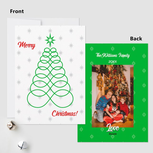 Infinite Love Christmas Tree - Photo on Back Holiday Card (A special memory for this season.)