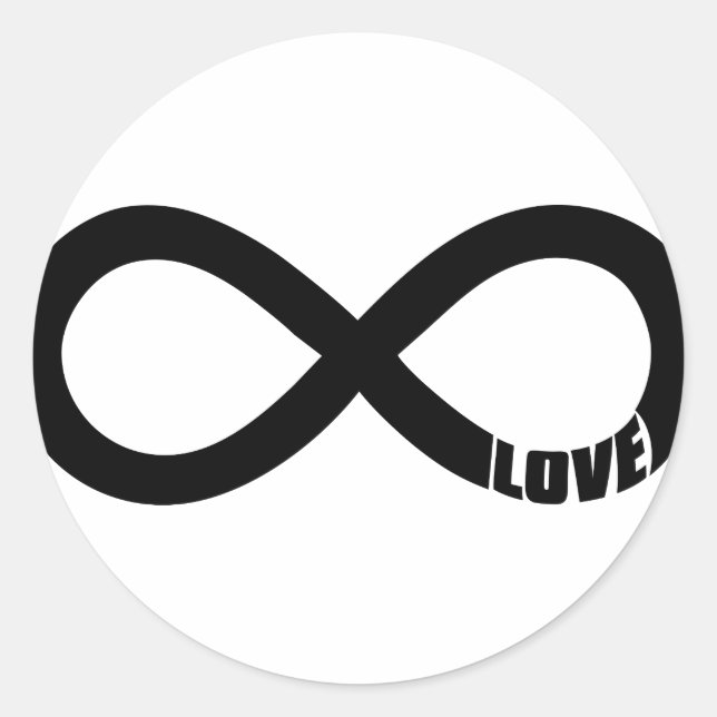 Infinite love classic round sticker (Front)