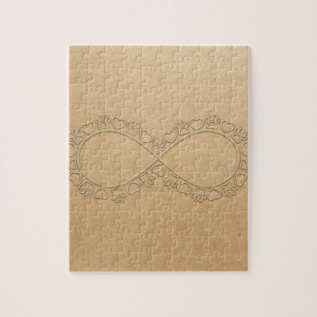 Infinite Love Dog Paw Print Jigsaw Puzzle (Vertical)