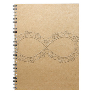 Infinite Love Dog Paw Print Notebook