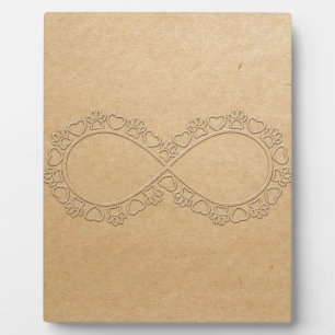 Infinite Love Dog Paw Print Plaque