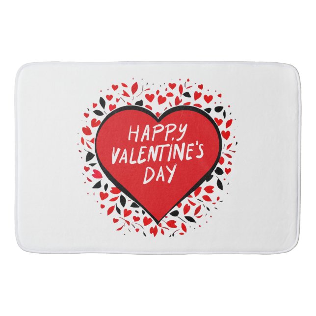 Infinite Love on Valentine's Day Bath Mat (Front)