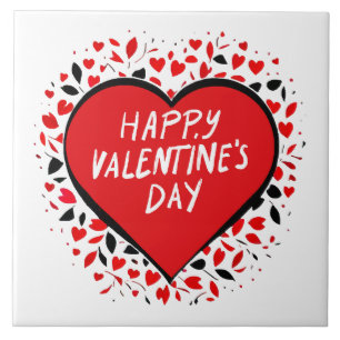 Infinite Love on Valentine's Day Ceramic Tile