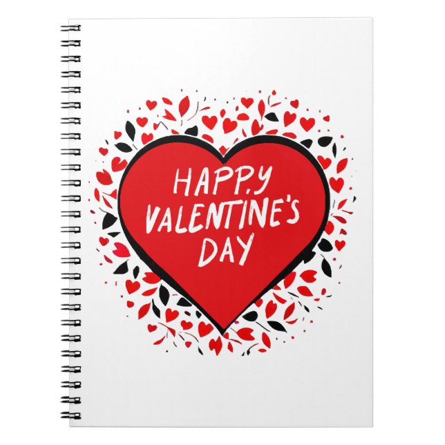 Infinite Love on Valentine's Day Notebook (Front)