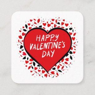 Infinite Love on Valentine's Day Square Business Card