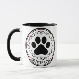Infinite Love Paw Print Pet Memorial Mug