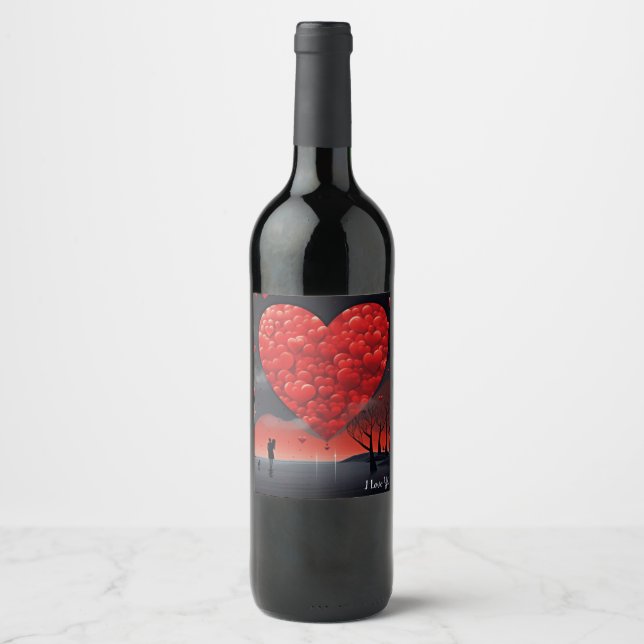Infinite Love: Valentine Wine Label (Front)