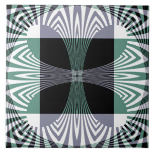 Infinite Mirage of Four-Petal Glass Shine Mandala Ceramic Tile