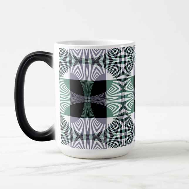 Infinite Mirage of Four-Petal Glass Shine Mandala Magic Mug (Left)