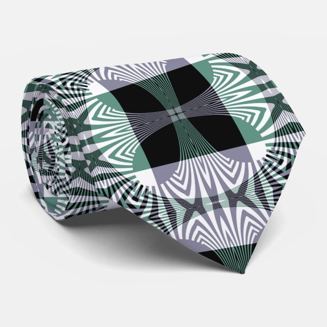 Infinite Mirage of Four-Petal Glass Shine Mandala Tie (Rolled)