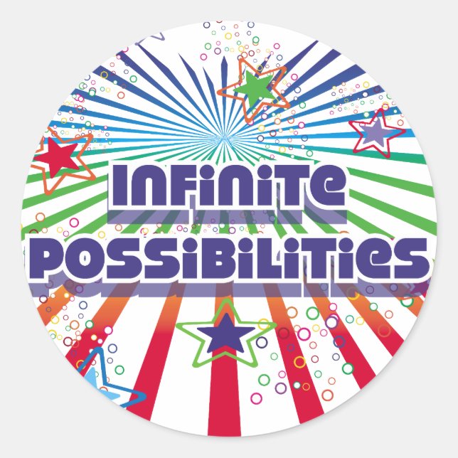 Infinite Possibilities Classic Round Sticker (Front)