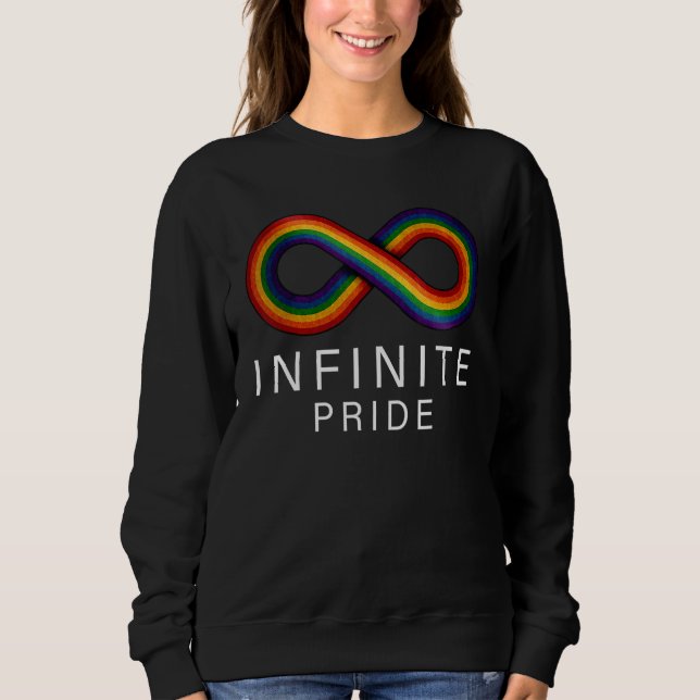 Infinite Pride LGBT Support Rainbow Colour Sweatshirt (Front)