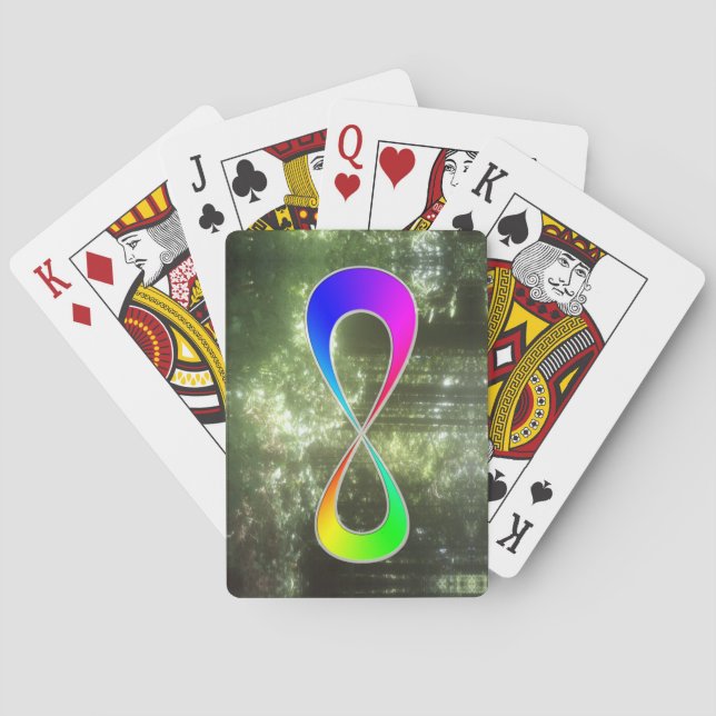 Infinite rainbow Forest Playing Cards (Back)