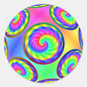 Infinite Rainbow Spirals Sticker