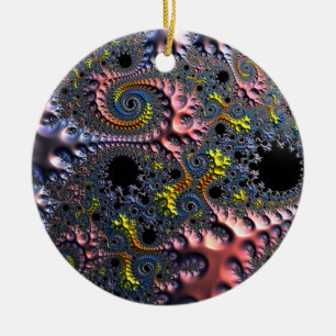 Infinite Spiral Realms Ceramic Ornament