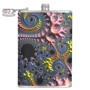 Infinite Spiral Realms Hip Flask