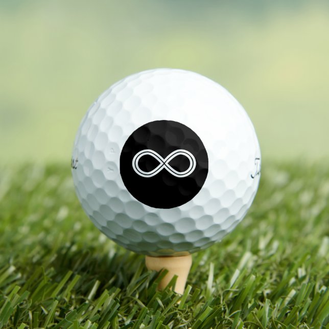 Infinite Visions Timeless Design Black & White Golf Balls (Insitu Tee)