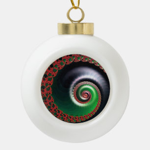 Infinite Whirl Ceramic Ball Christmas Ornament