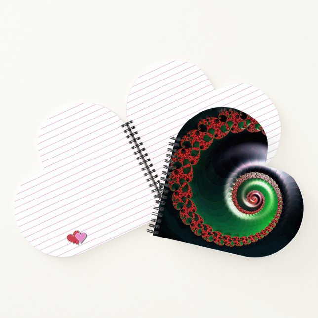 Infinite Whirl Heart Shaped Notebook (Inside)