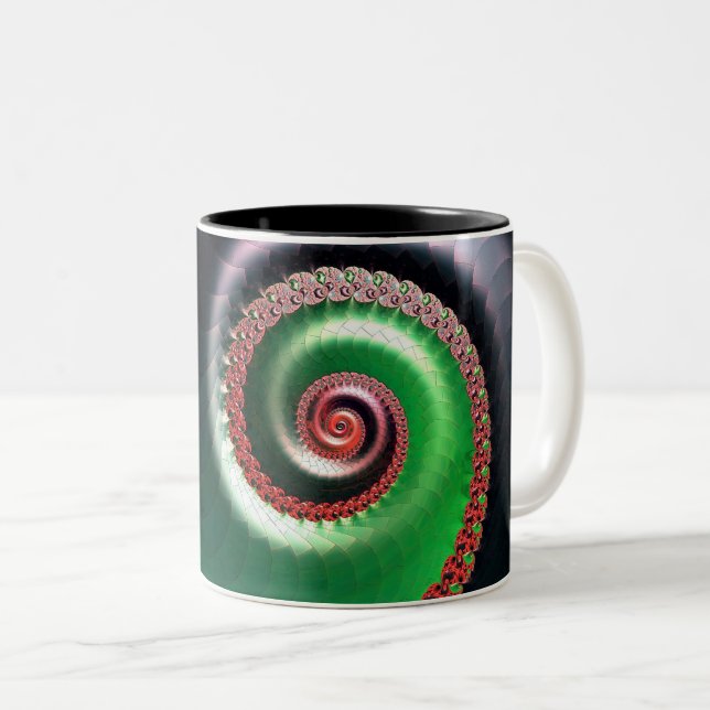 Infinite Whirl  Two-Tone Coffee Mug (Front Right)