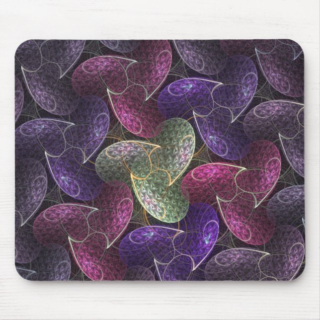 Infinite Wish Purple Abstract Pattern Mouse Pad (Front)