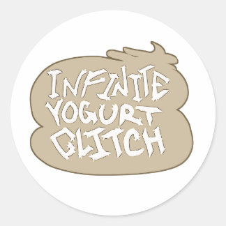 Infinite Yogurt Glitch (vanilla) Classic Round Sticker