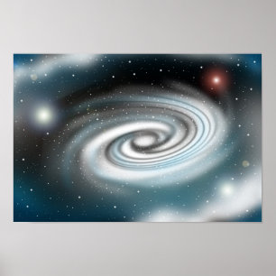 Infinitely expanding galaxy. poster