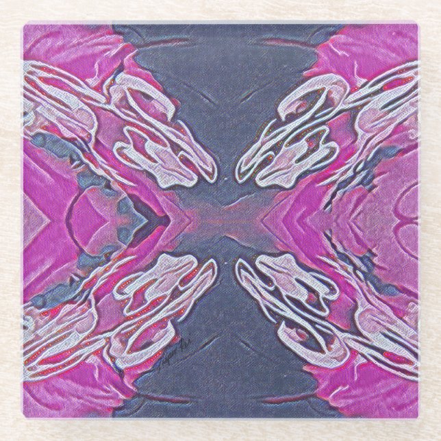 Infinitely Intertwined Glass Coaster (Front)