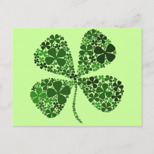 Infinitely Lucky 4-leaf Clover Postcard