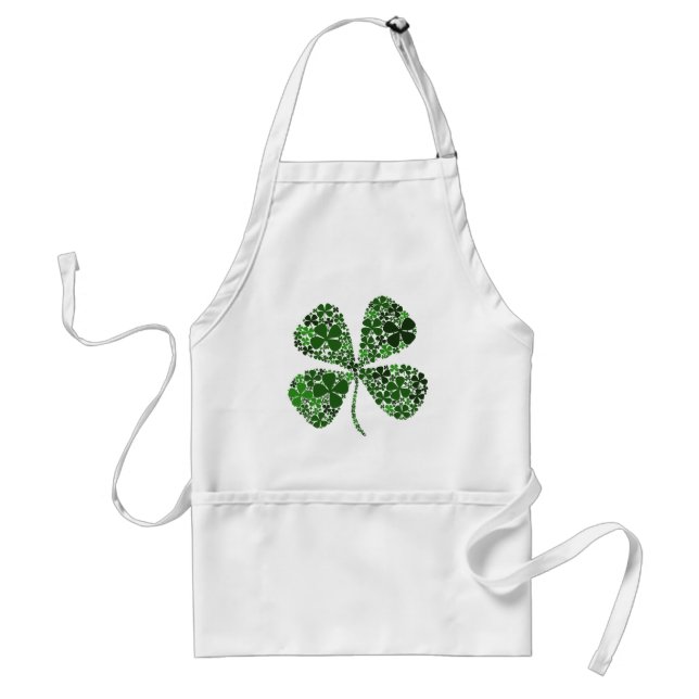 Infinitely Lucky 4-leaf Clover Standard Apron (Front)