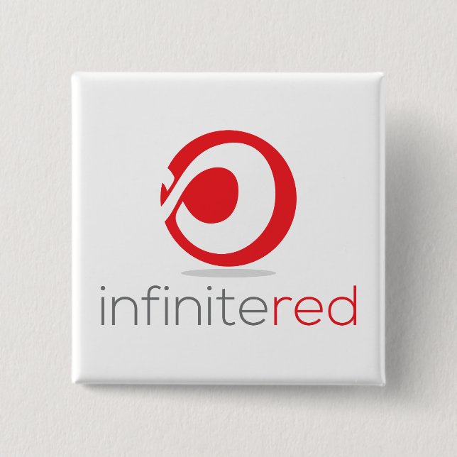 InfiniteRed Square Button (Front)