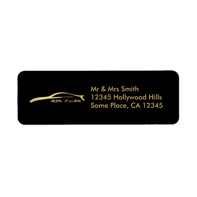 Infiniti G35 Coupe (Gold) Return Address Label (Front)