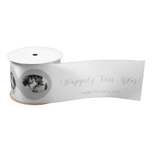 Infinity 2 Photo Silver White Wedding. Anniversary Satin Ribbon