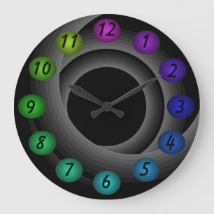 Infinity 3D Floating Colours Contemporary Designer Large Clock