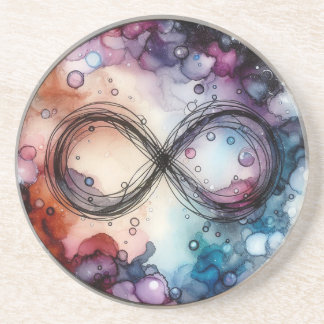 Infinity Alcohol Ink Coaster